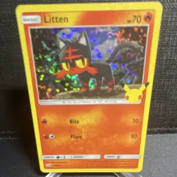 The Pokemon Company Litten McDonald's 25th Anniversary 015/025 Holo Promo - Image 1