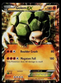 Pokemon Card - Golem EX Generations 46/83 Holo EX Rare - Image 1