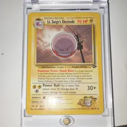 Pokemon Lt. Surge's Electrode 52/132 Gym Challenge Uncommon Unlimited 70 HP - Image 1