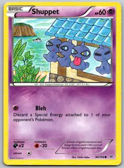Shuppet 30/108 Common Roaring Skies Pokemon Heavily Played - Image 1