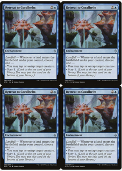 4x Retreat to Coralhelm 082/274 Battle for Zendikar MTG Uncommon Playset - Image 1