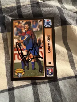 Signed Andrew Johns Immortal Newcastle Knights 1994 NRL Rookie Base Card - Image 1