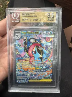 Mega Greninja ex SIR #116 Chaos Rising BGS 9.5 Gem Mint Gold Label Surface 10 - Image 1