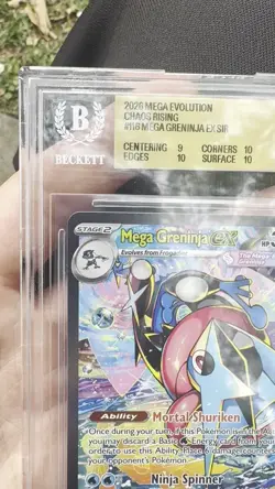 Mega Greninja ex SIR #116 Chaos Rising BGS 9.5 Gem Mint Gold Label Surface 10 - Image 2