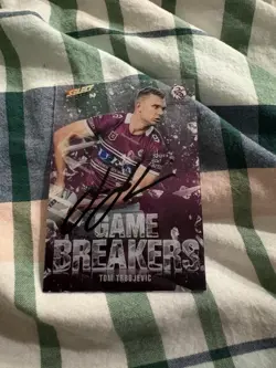 Signed Tom Trbojevic Manly Sea Eagles 2026 NRL Select Game Breakers Card - Image 1