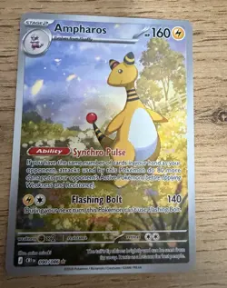 Ampharos 090/086 Pokemon TCG English 2023 Crown Zenith Rare Holo Stage 2 160HP - Image 1