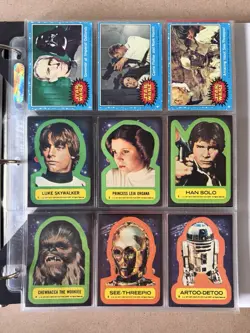 1977 Topps Star Wars Complete Series 1 2 3 Card Set Stickers Wrapper 198 Cards - Image 4