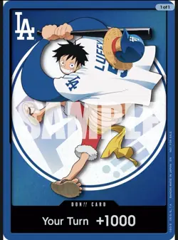 2026 Dodgers x One Piece Night Promo Card Presale Ships 7/3 - Image 1