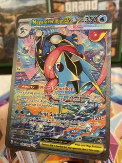 Mega Greninja Ex SIR 116/086 chaos rising Extremely Clean PSA 10 contender - Image 3
