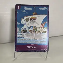 ONE PIECE ENGLISH CARD JUDGE GAME CARTE PROMO HOLO Merry Go EB02-041 EN NM - Image 1