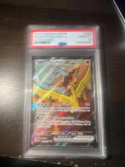 Team Rockets Moltres EX 208/182 PSA 10 GEM MINT UR Full Art - Image 1
