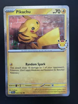 Pikachu 051/162 Stamped Pokemon Day 2026 Pokemon TCG Cosmos Holo - Image 1