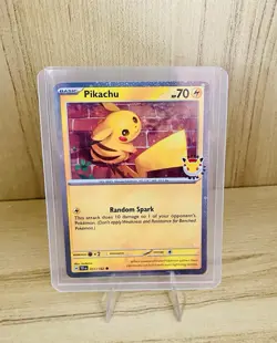 POKEMON TCG Pikachu 051/162 - 2026 Pokemon Day 30 Stamped - Promo Cosmos Holo - Image 1