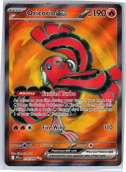 Pokemon TCG 110/094 Oricorio ex - Holo ME02: Phantasmal Flames PFL Fire NM - Image 1