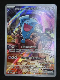 Team Rocket's Wobbuffet SVP 203 Pokemon Center Exclusive Promo - Image 1