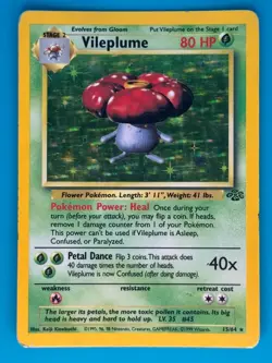 Pokemon - Vileplume 15/64 Holo [Jungle Set] *Moderately Played - MP* - Image 1