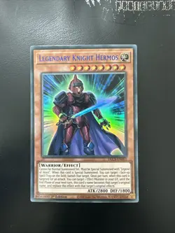 YUGIOH LEGENDARY KNIGHT HERMOS BLUE ULTRA RARE DLCS-EN003 1ST EDITION - Image 1