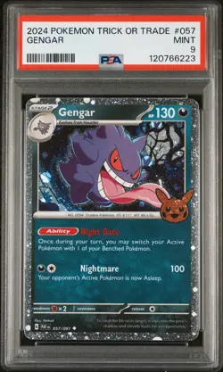 Pokemon TCG Gengar #57 2024 Trick or Trade PSA 9 MINT - Image 1