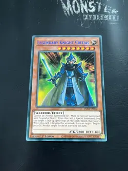 YUGIOH LEGENDARY KNIGHT CRITIAS PURPLE ULTRA RARE DLCS-EN002 1ST EDITION - Image 1