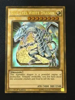 Yugioh! “Blue Eyes White Dragon” | PGL2 | Gold Rare | 1st Edition Mint - Image 1