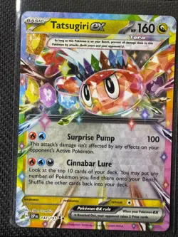 Tatsugiri ex Holo Double Rare SV08: Surging Sparks 142/191 NM - Image 1