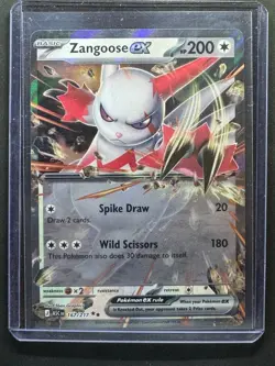 Zangoose ex Holo Double Rare ME: Ascended Heroes 167/217 NM - Image 1