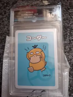 ACE 10 GEM MINT Pokemon Psyduck Old Maid 2019 JPN Pokemon Center Exclusive - Image 1