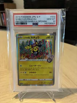 Shibuya's Pikachu #002 /S-P Holo Pokemon , PSA 10 Gem Mint - Image 1