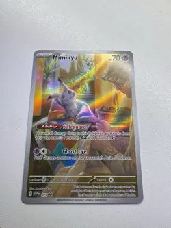Sealed Pokemon Mimikyu SVP 075 Paldean Fates Full Art Holo Black Star Promo - Image 1