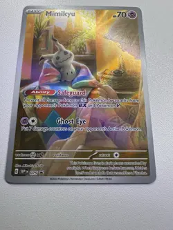 Sealed Pokemon Mimikyu SVP 075 Paldean Fates Full Art Holo Black Star Promo - Image 2