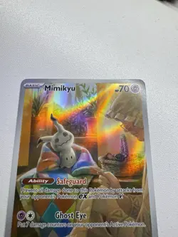 Sealed Pokemon Mimikyu SVP 075 Paldean Fates Full Art Holo Black Star Promo - Image 3