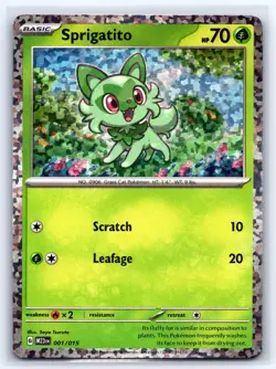 Sprigatito 001/015 holo Promo McDonald's Collection 2023 Pokemon Holo LP - Image 1