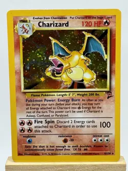 2000 Pokemon TCG Base Set 2 Charizard 4/130 Holo Rare Vintage Card - Image 1
