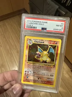 Charizard 4/130 Base Set 2 Rare Holo Pokemon Card 1999-2000 PSA 8 - Image 2