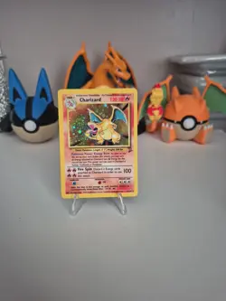 Pokemon TCG 2000 Base Set 2 Charizard 4/130 Rare Holo Card LP/NM Condition - Image 1