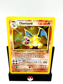 Charizard 4/130 Holo Rare Base Set 2 Pokemon Card WOTC Unlimited LP - Image 2