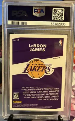 LeBron James 2019 Panini Donruss Optic My House Holo Prizm #13 Lakers - PSA 9 - Image 2