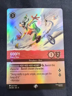 Disney Lorcana | Winterspell: Goofy - Klutzy Skier (Epic) | 216/204 | NM | FOIL - Image 1