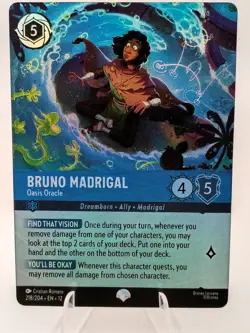 Bruno Madrigal Oasis Oracle 218/204 Epic Foil Wilds Unknown NM Disney Lorcana - Image 1
