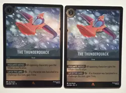 Disney Lorcana Winterspell The Thunderquack Rare Cold Foil 202/204 Set Of 2 - Image 1