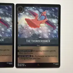 Disney Lorcana Winterspell The Thunderquack Rare Cold Foil 202/204 Set Of 2 - Image 4