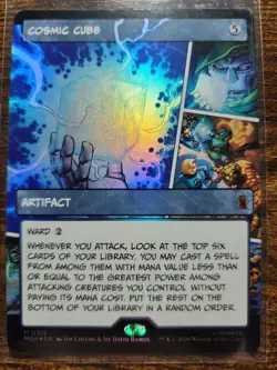 MTG Extended Art Foil Cosmic Cube #0312 – Marvel – Near Mint - Image 1
