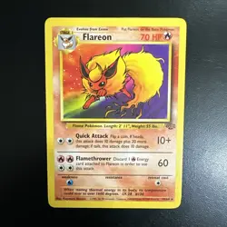 Flareon 19/64 1999 Jungle Unlimited WOTC Non Holo Rare LP Pokemon TCG - Image 1