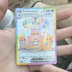 Pokemon TCG Palossand ex 221/191 UR Sv08 Surging Sparks Holo English 2024 - Image 1