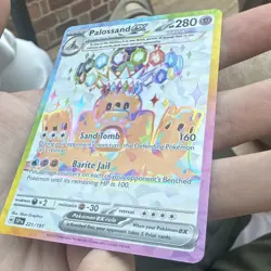 Pokemon TCG Palossand ex 221/191 UR Sv08 Surging Sparks Holo English 2024 - Image 3