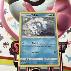 Pokemon TCG Alolan Vulpix 21a/145 Promo Holo Foil Card LP-MP Condition - Image 1