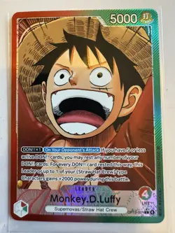 One Piece TCG OP-13 Carrying On His Will Monkey.D.Luffy Alt Art Leader FAST⚡💎 - Image 1