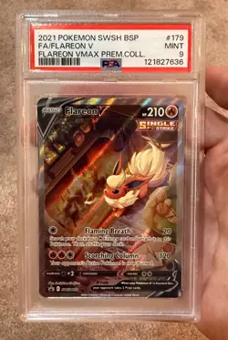 2021 Pokemon Flareon V Full Art Promo #179 (VMAX Premium Collection) PSA 9 - Image 1
