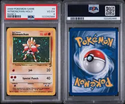 Pokemon 2000 Base Set 2 #8 Hitmonchan Holo PSA 4 - Image 3