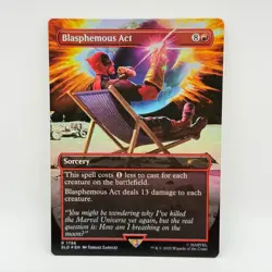 MTG Blasphemous Act 1756 Deadpool Marvel Secret Lair Foil Rare Red Sorcery 2025 - Image 2